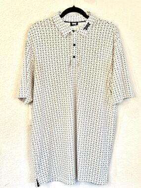 PXG Men’s White Golf Club Print Polo